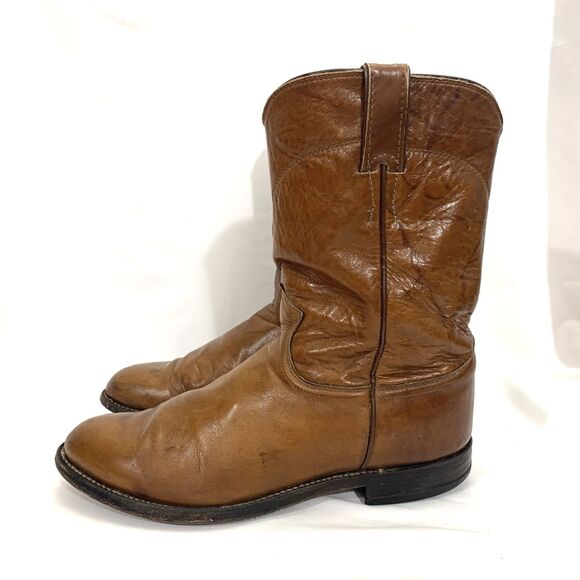 Justin 3163 Marbled Leather Roper Boots Men\'s 8.5 E main image 7